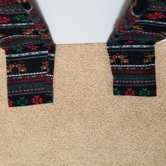 Pink Republic leggings Small Christmas XMas reindeer fair isle snowflake holiday - Picture 5 of 12